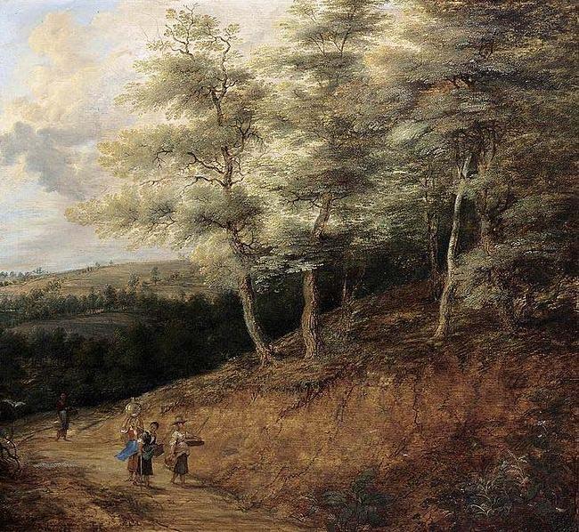Lucas van Uden Wooded Landscape oil painting picture